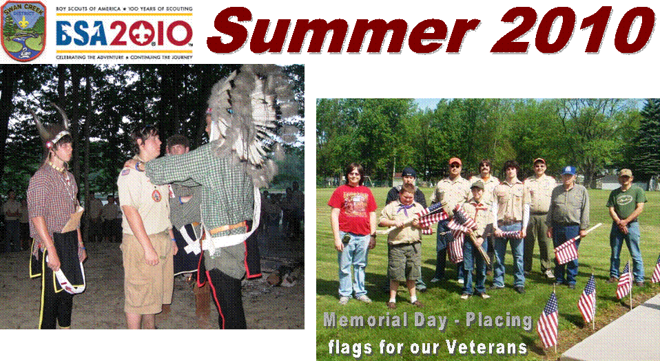 Summer 2010,Memorial Day - Placing
flags for our Veterans